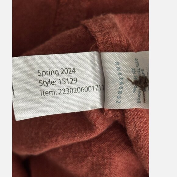 Marine Layer 54% Hemp Sydney Beach Jumpsuit Sustainable Wide Leg Boho CLAY MED - Picture 8 of 12